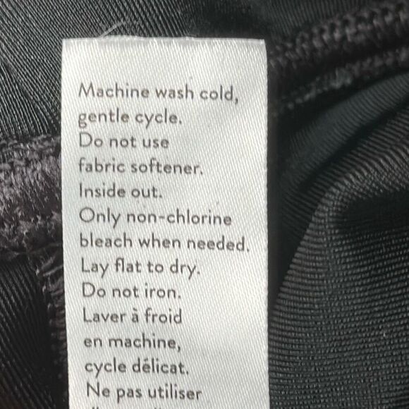 SPANX SPANXshape Faux Leather Black Leggings size M Medium Petite - Picture 10 of 10